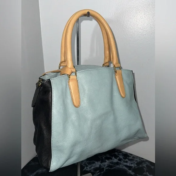 American Leather Co Lavina Convertible Satchel Glacier Lake Multi Blue AUTHENTIC - Picture 6 of 14